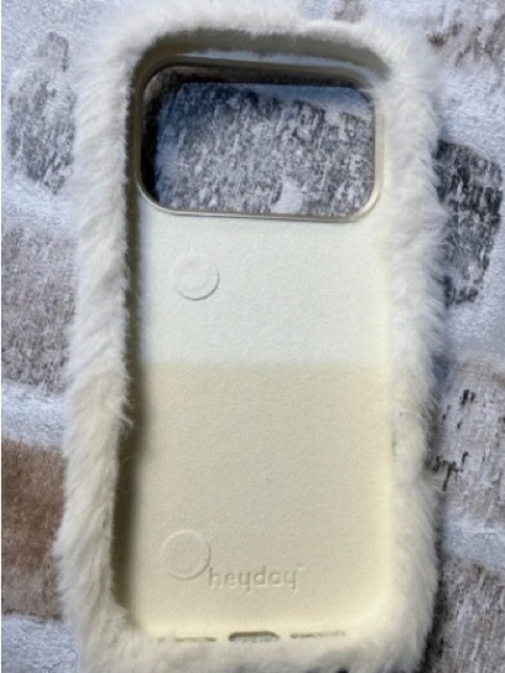heyday Cream Faux Fur Phone Case